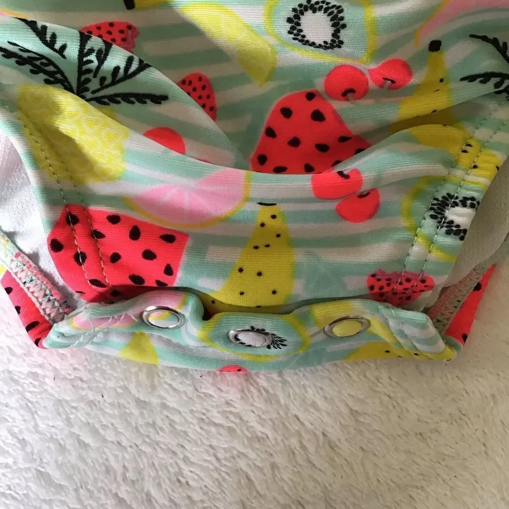 Fruit and Stripe Swimsuit